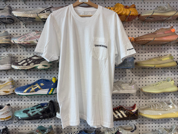 NEW Chrome Hearts Scroll Pocket Tee - White Size Large