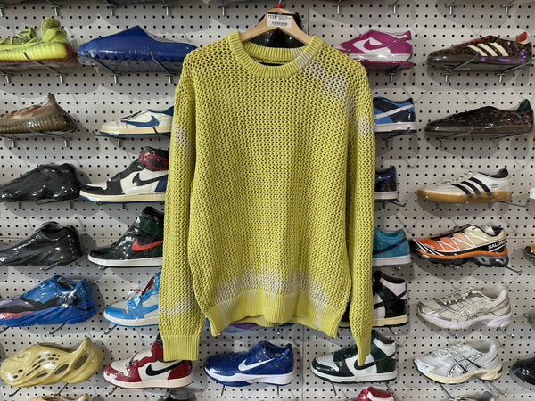 NEW Stussy Knit Sweater - Yellow Size Large