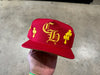 NEW Chrome Hearts Cross Patch Snapback - Red/Yellow