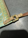 VTG Fendi Zucchino Canvas Zip Pouchette - Mint Green