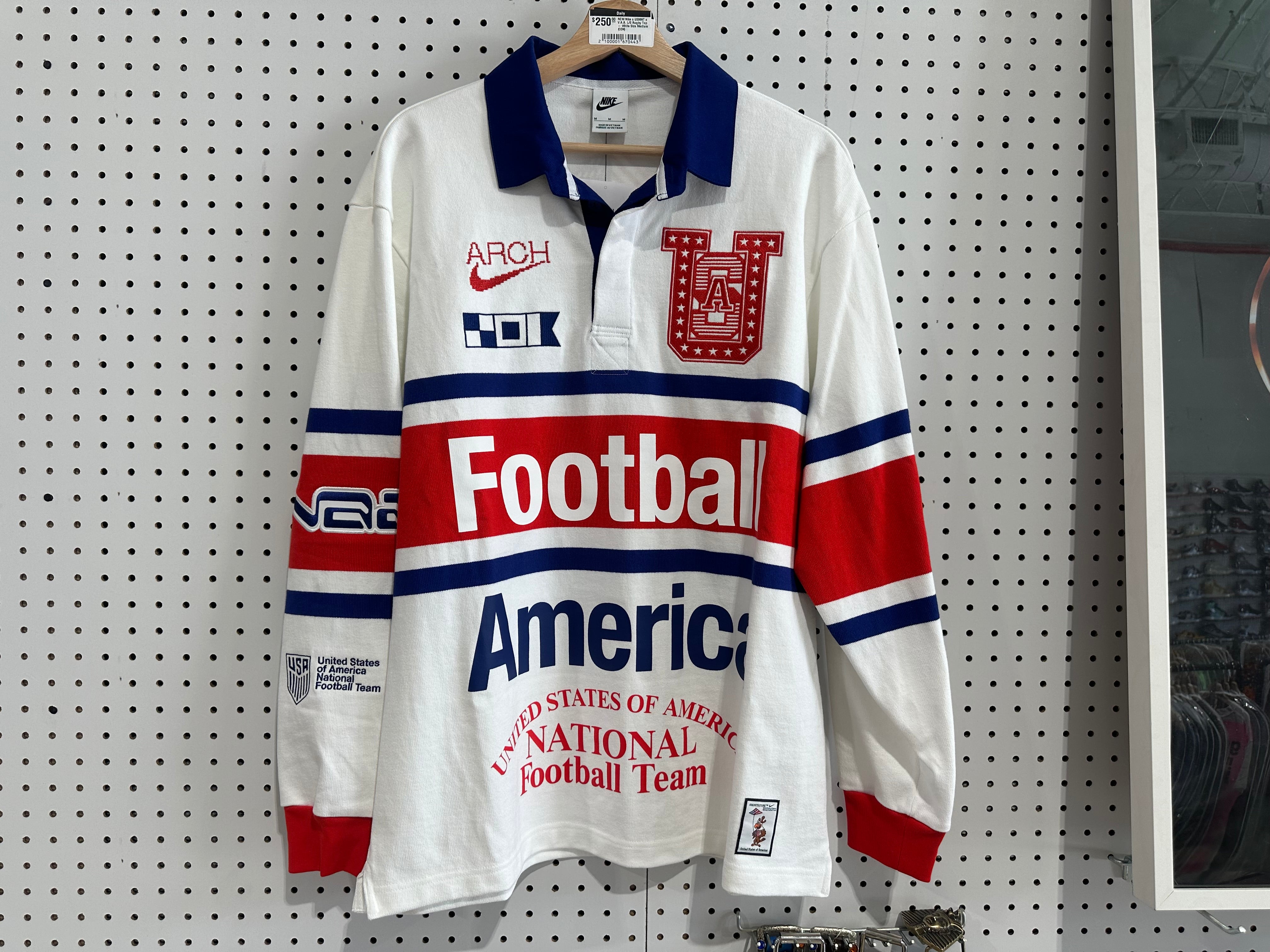 NEW Nike x USMNT x V.A.A. L/S Rugby Top - White Size Medium