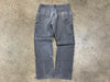 USED Distressed Carhartt Carpenter Pants - Grey Size 36x33