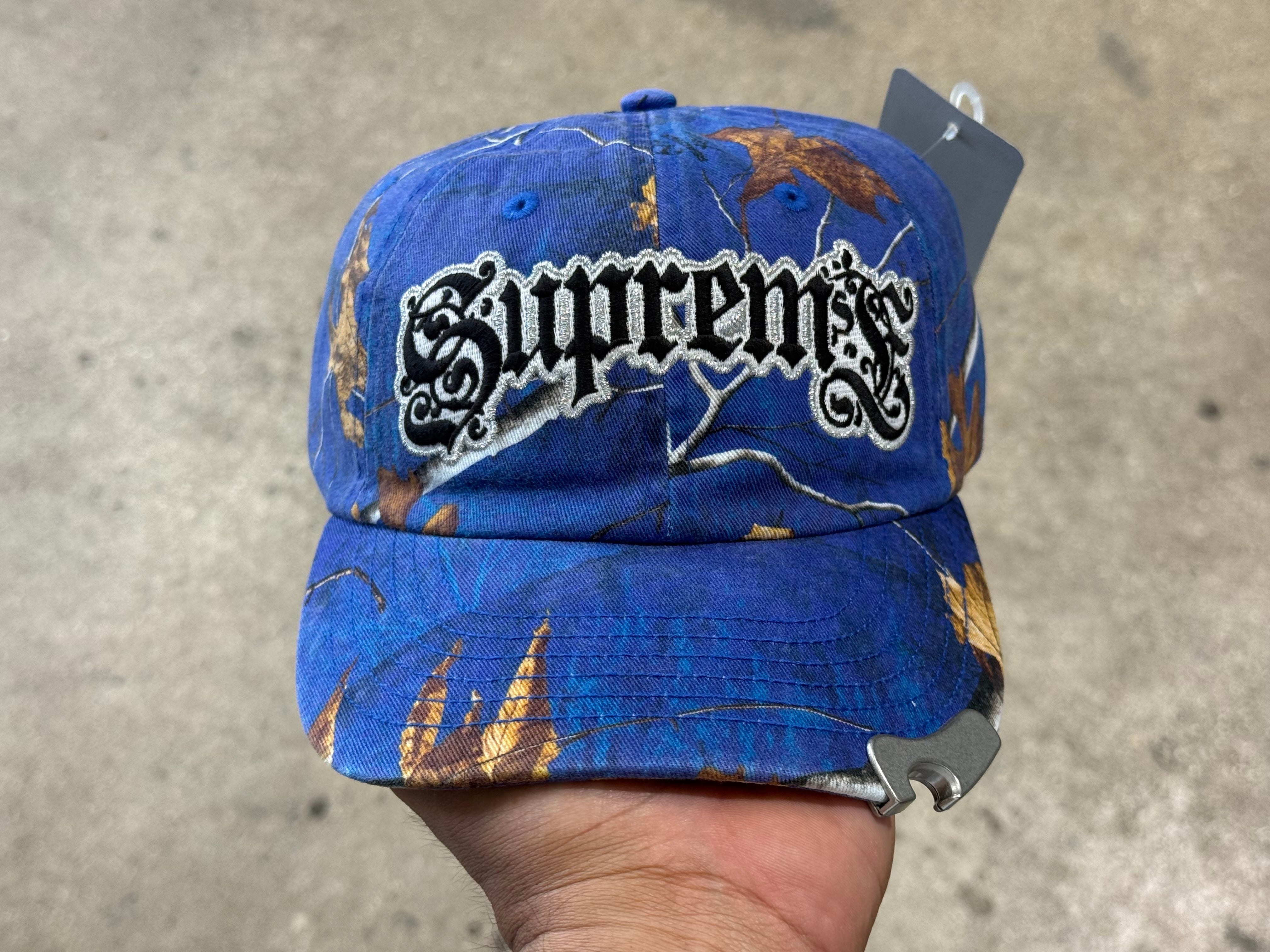 NEW Supreme FW26 Bottle Opener 6 Panel Cap - Blue Camo