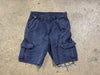 USED Distressed Carhartt Cargo Shorts - Navy Blue Size 30