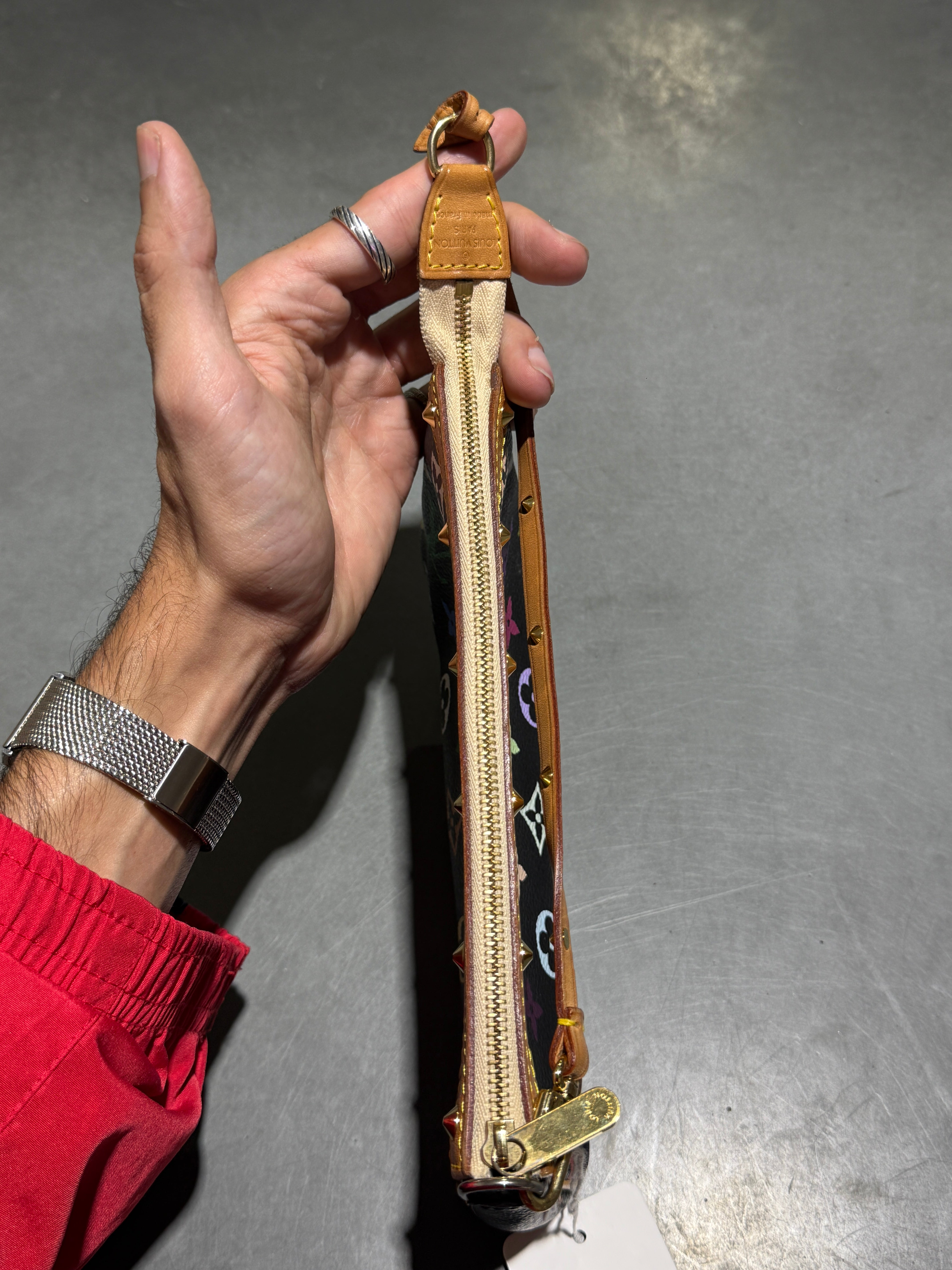 Clean 2000s Louis Vuitton x Murakami Pouchette Bag - Black/Multi