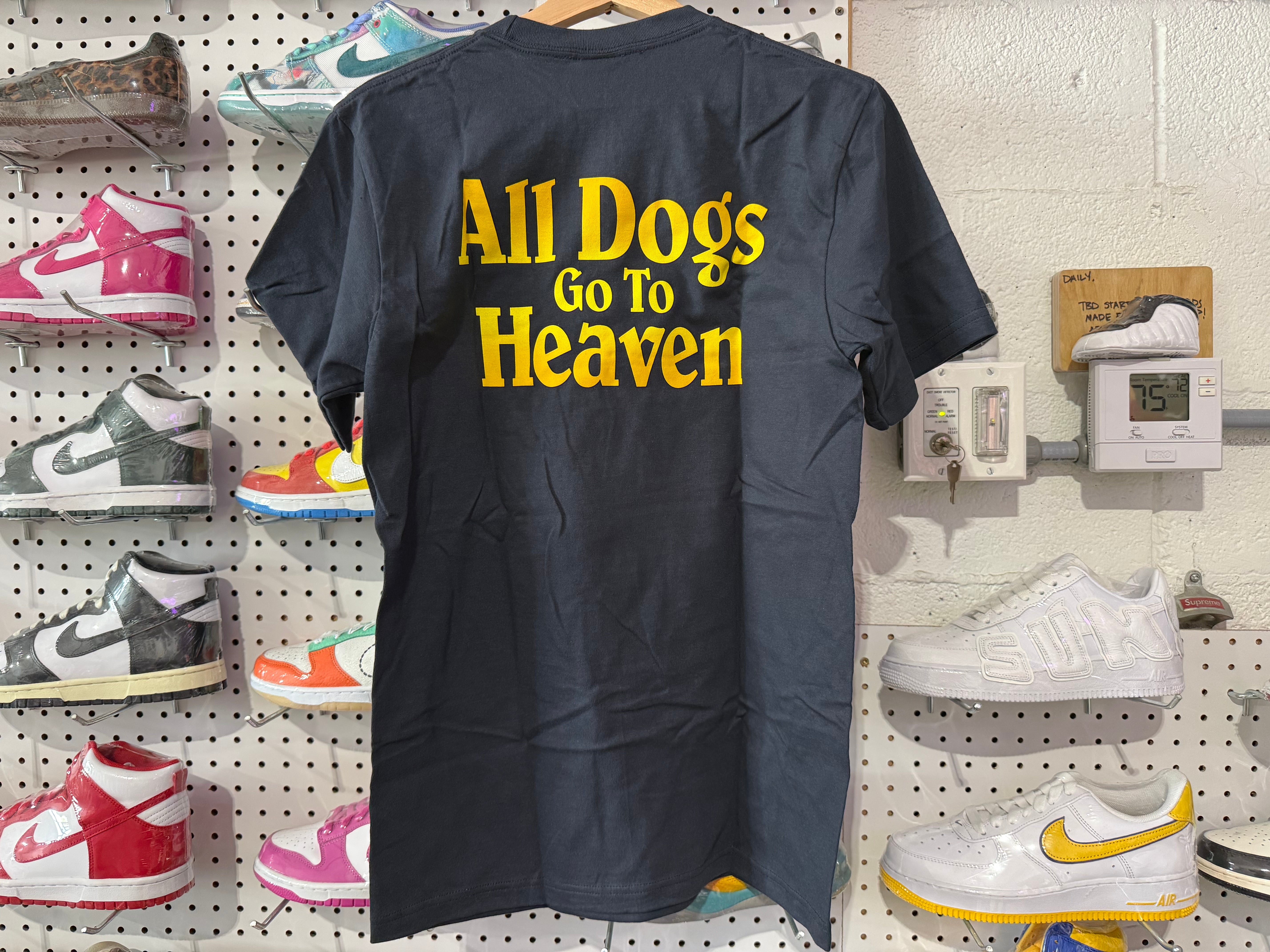 NEW Supreme All Dogs Go To Heaven Tee - Navy Size Large