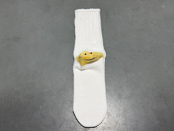 NEW Kapital Smiley Socks - White