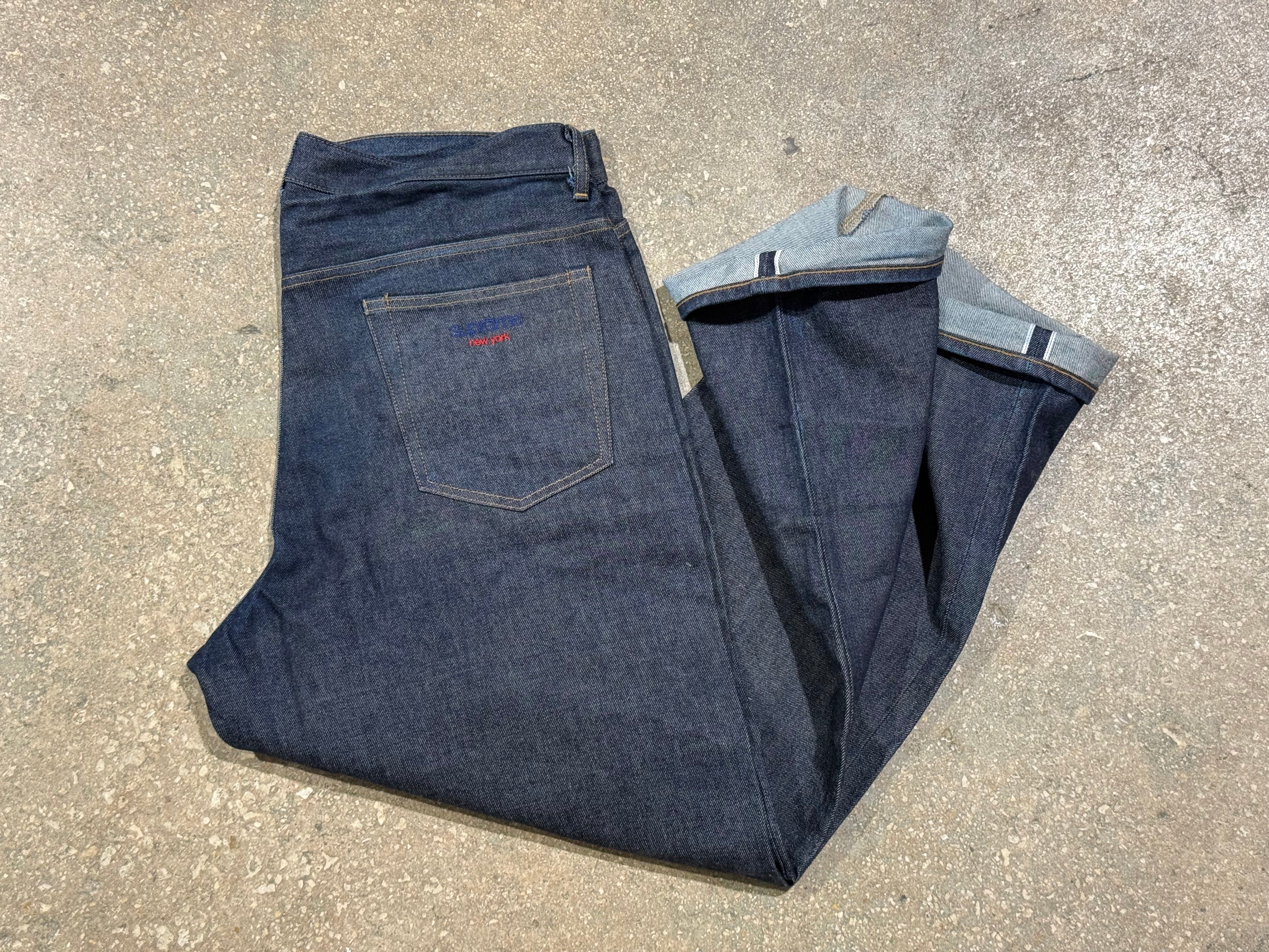 USED Supreme Selvedge Denim - Dark Indigo Size 36