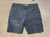 USED Distressed Carhartt Double Knee Shorts - Dark Grey Size 36