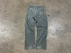 USED Distressed Carhartt Carpenter Pants - Olive Size 32x33