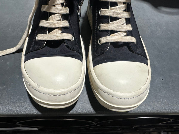 Rick Owens Women's Canvas Wedge Sneakers - Black Size 7W
