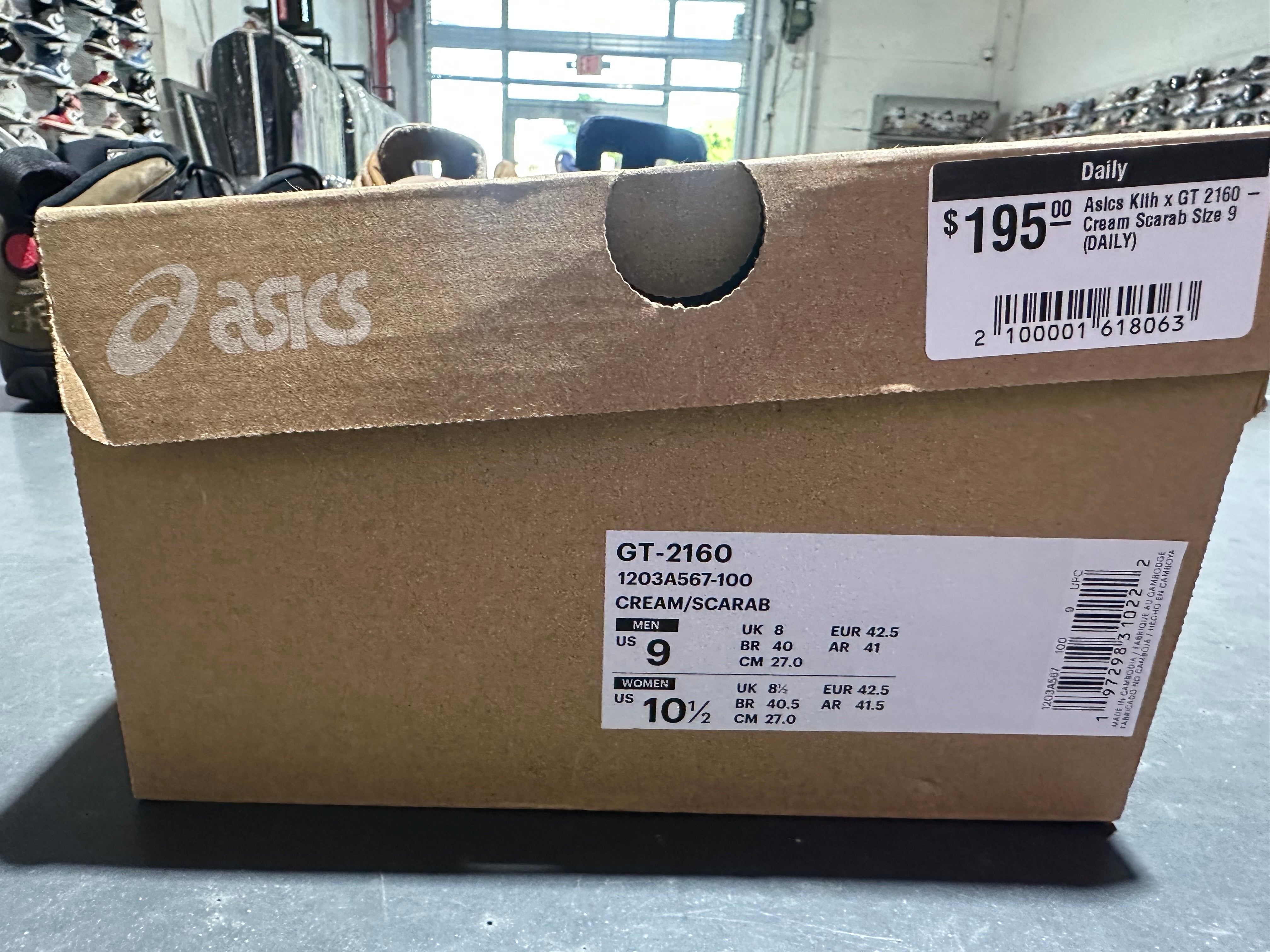 Asics x Kith GT 2160 - Cream Scarab Size 9