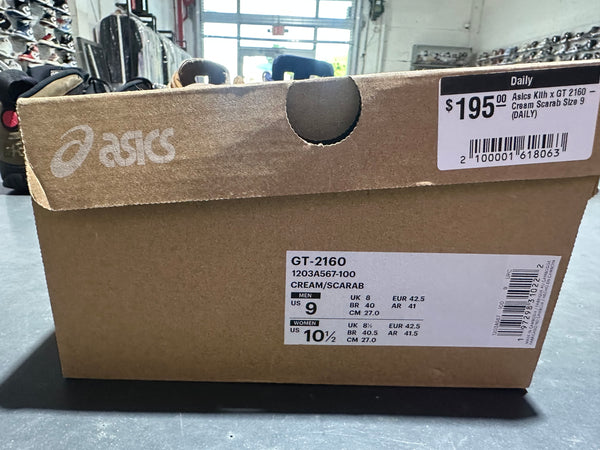 Asics x Kith GT 2160 - Cream Scarab Size 9