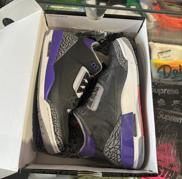 Air Jordan 3 Retro - Court Purple Size 10