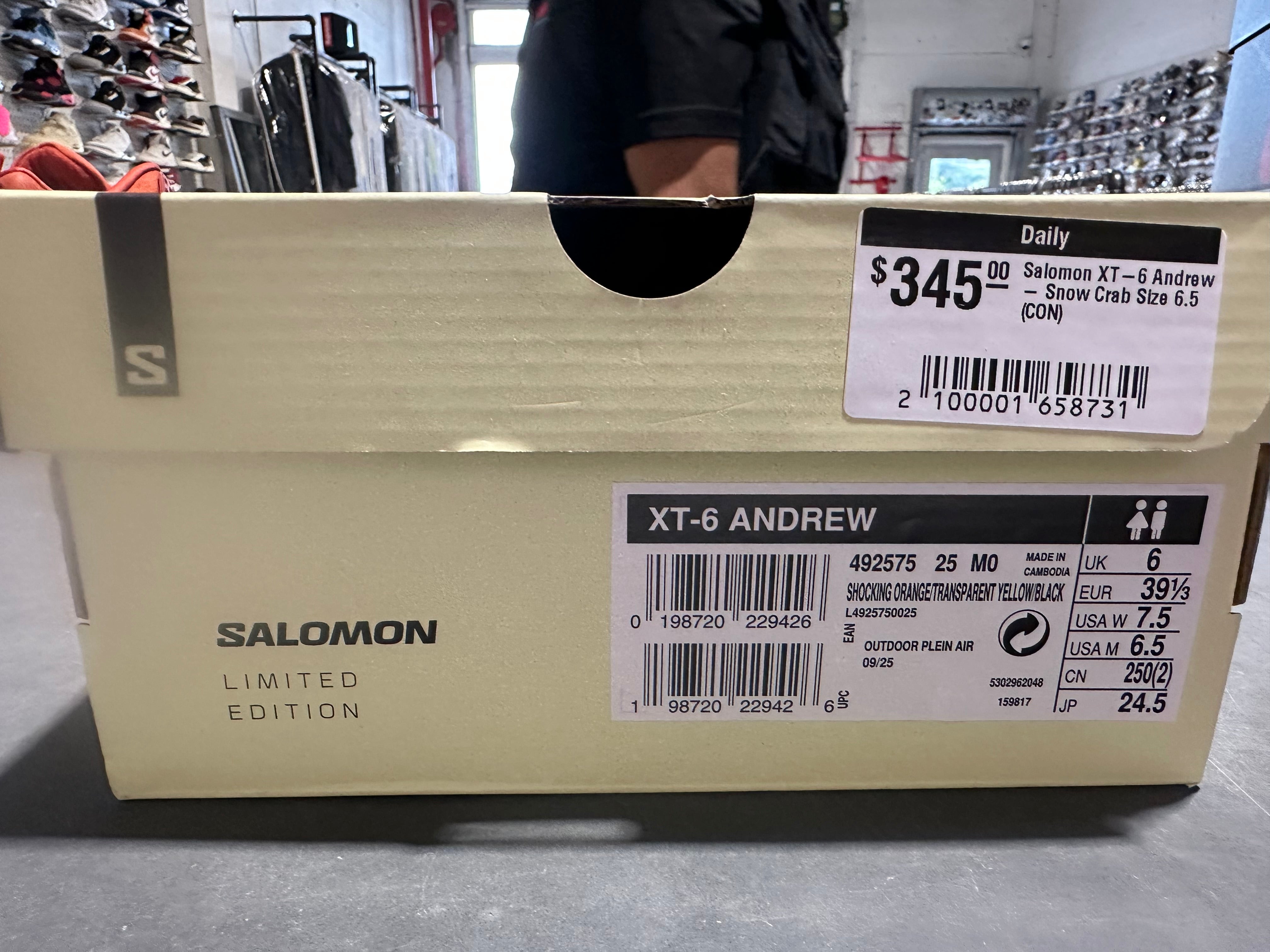 Salomon XT-6 Andrew - Snow Crab Size 6.5