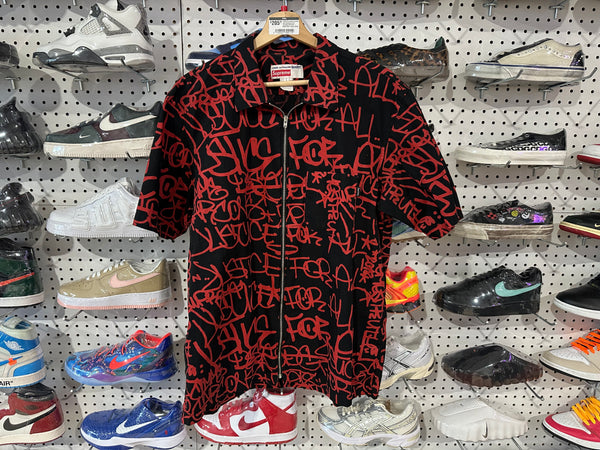 USED Supreme Comme des Garcons Shirt Graphic S/S Shirt - Black Size Large
