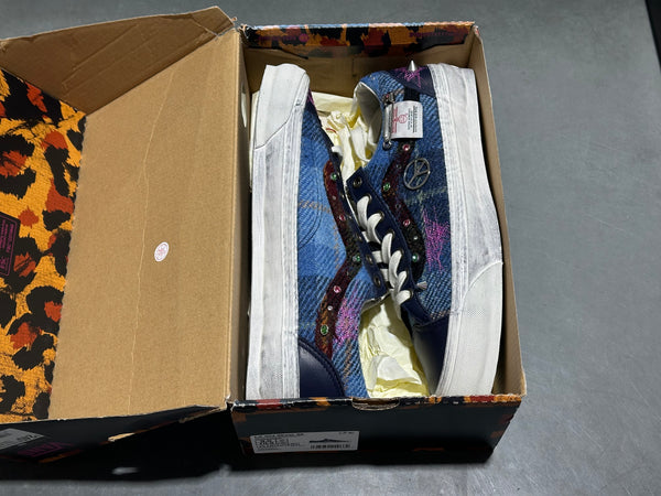 Vand Old Skool 36 - Harris Tweed/Blue Size 9