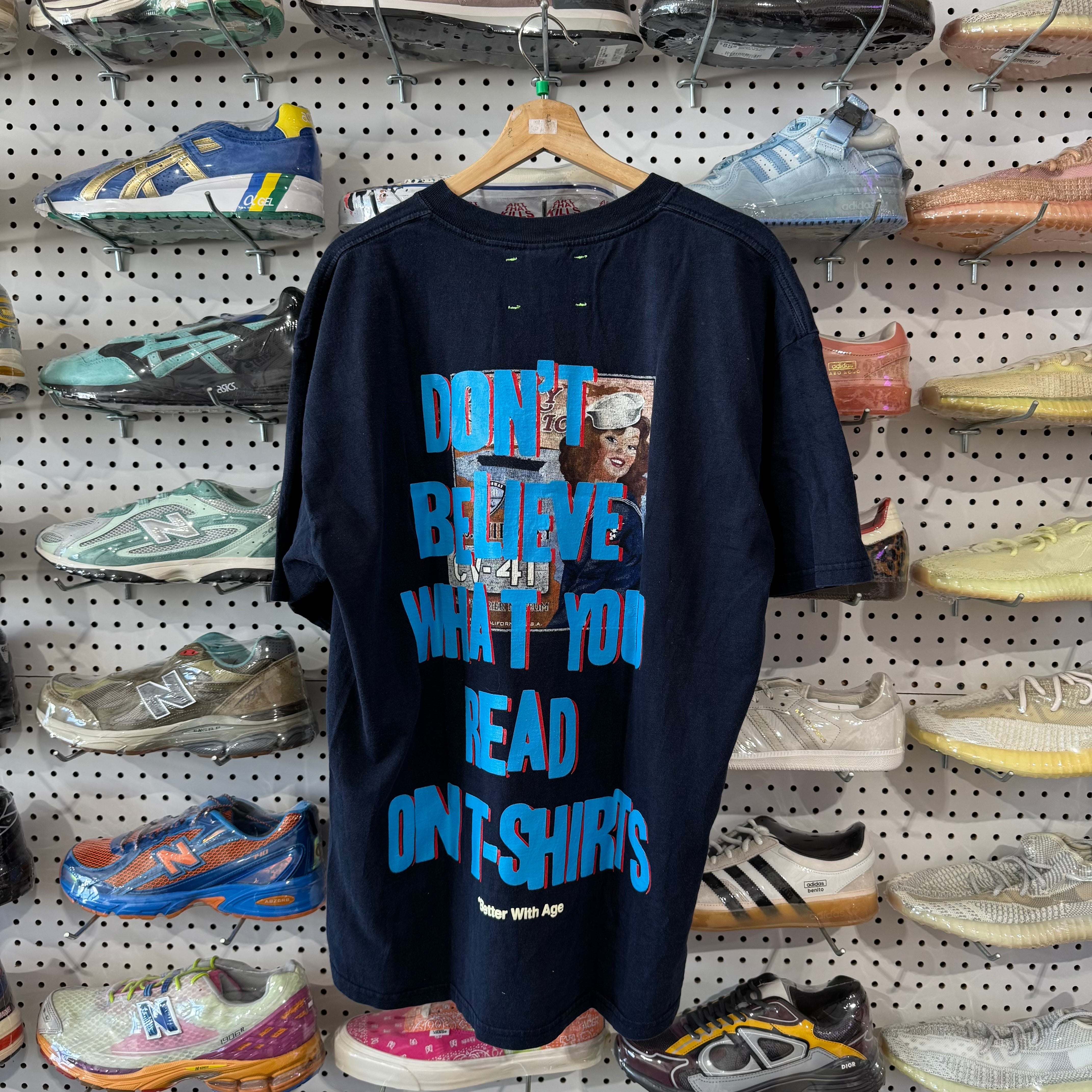 NEW Better With Age Fake Tee - Navy Size XL