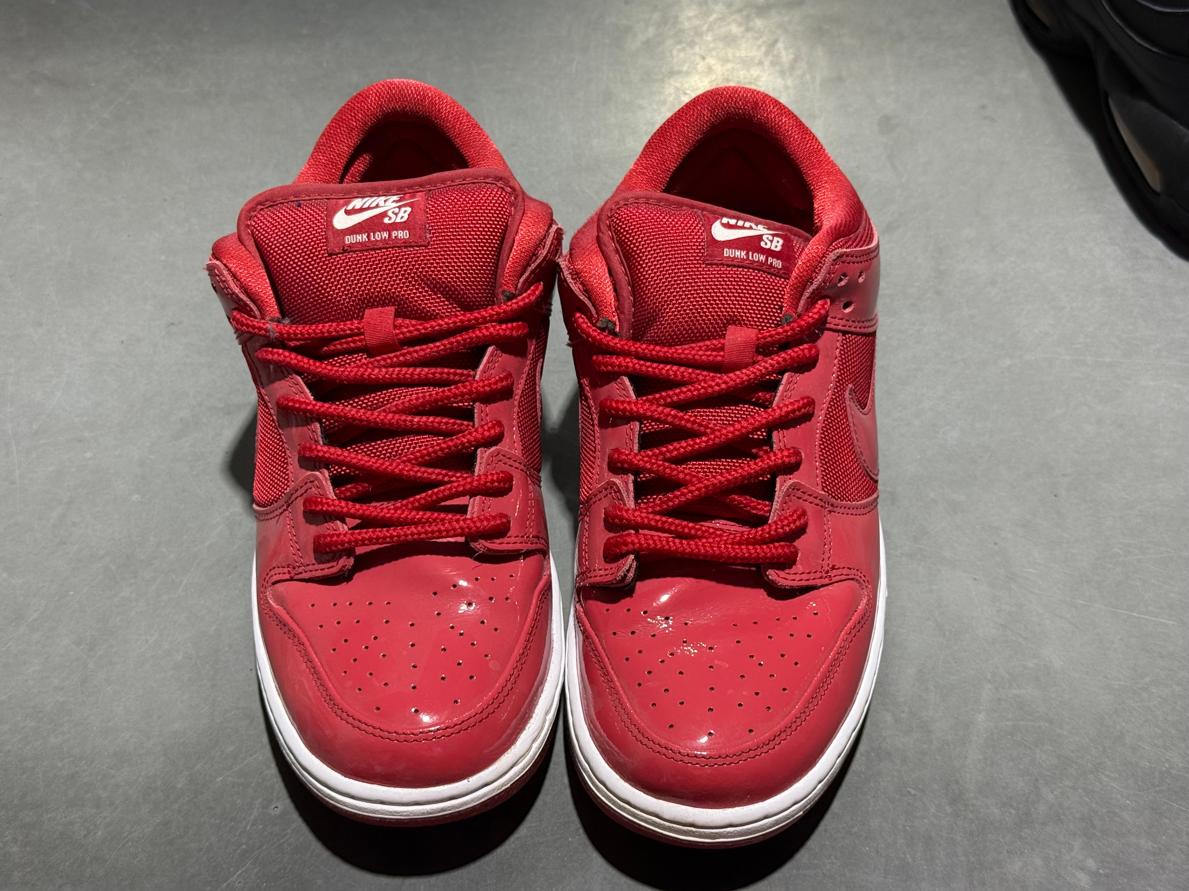 Nike Dunk Low Pro SB - Red Patent Leather Size 10