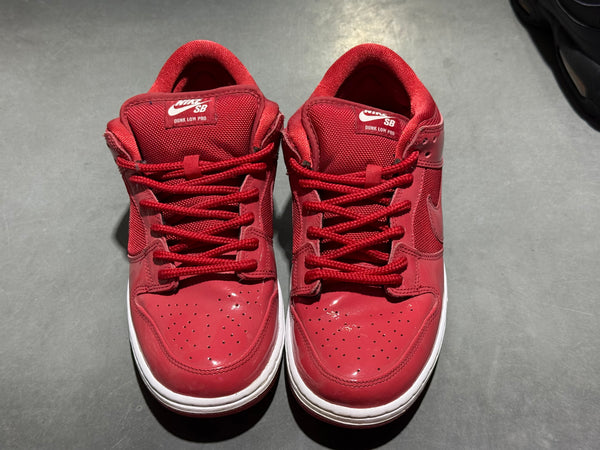 Nike Dunk Low Pro SB - Red Patent Leather Size 10