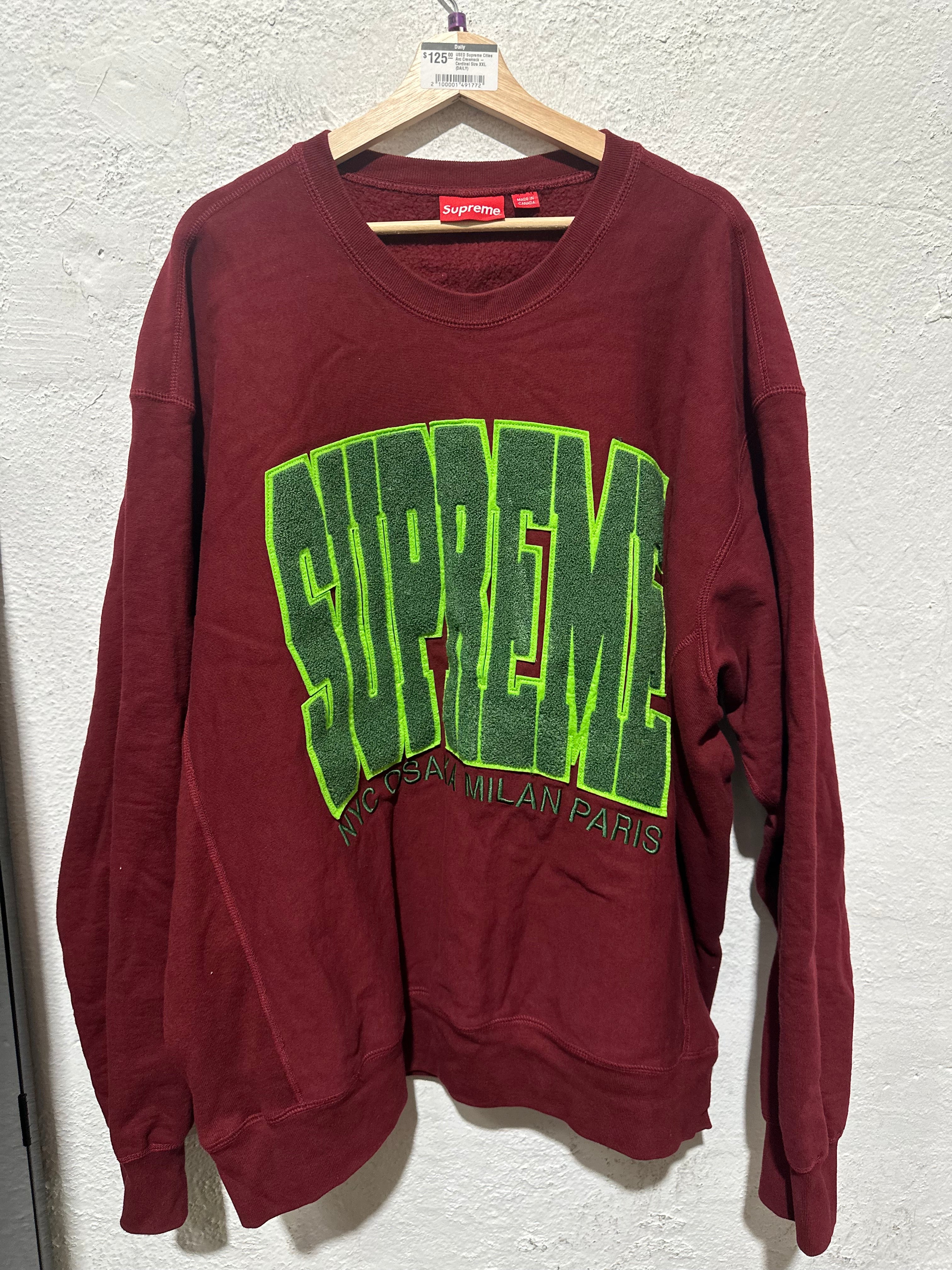 USED Supreme Cities Arc Crewneck - Cardinal Size XXL