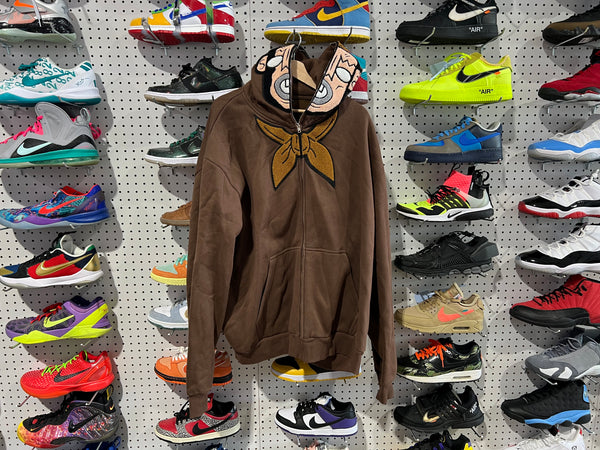 NEW DuRags Zip Up Hoodie - Brown Size XXL