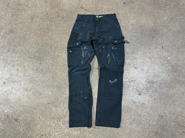 USED Distressed Carhartt Utility Pants - Black Size 30x33