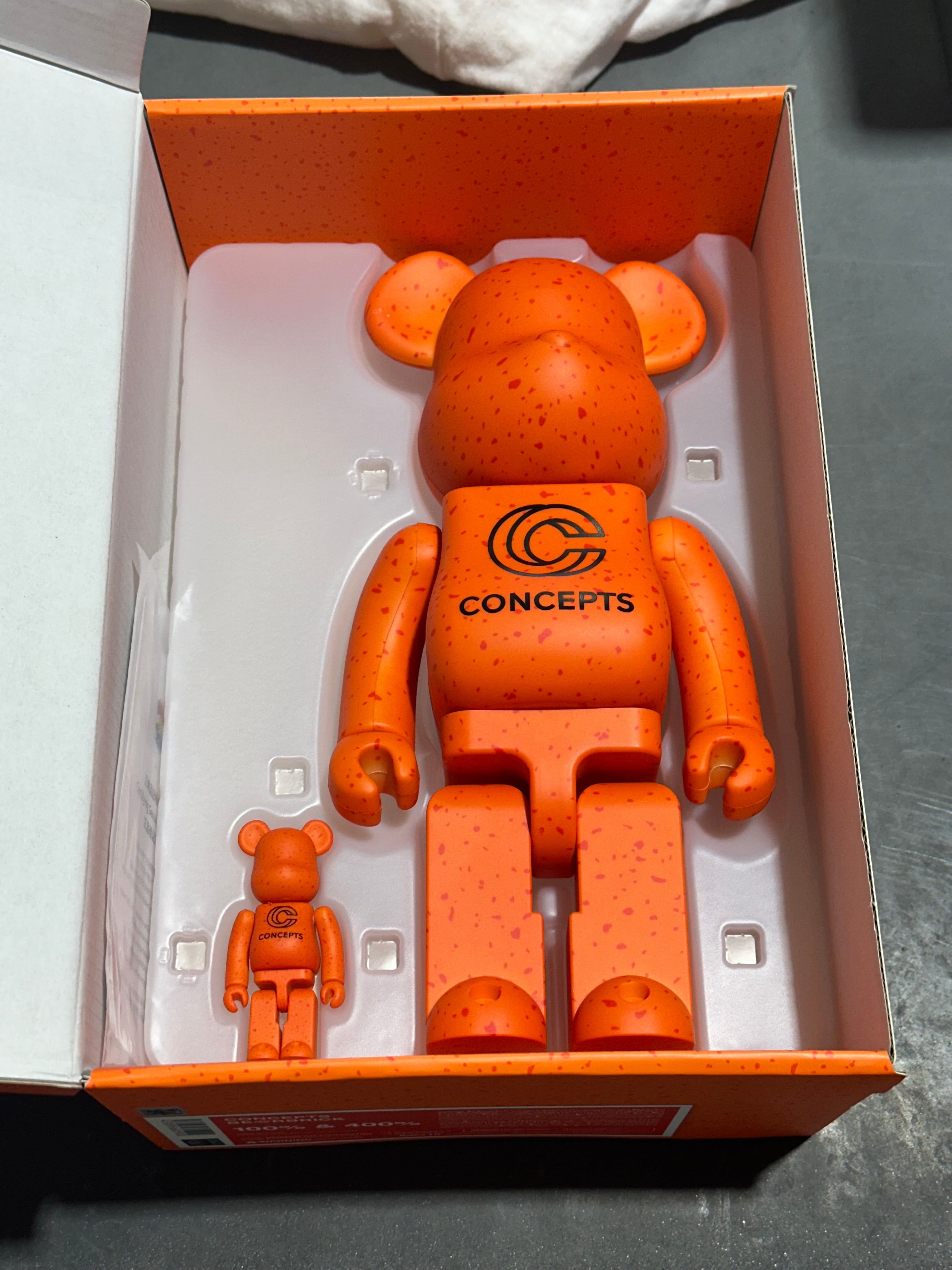 NEW Medicom x CNCPTS 25th Anniversary Orange Lobster 400+100% Bearbrick