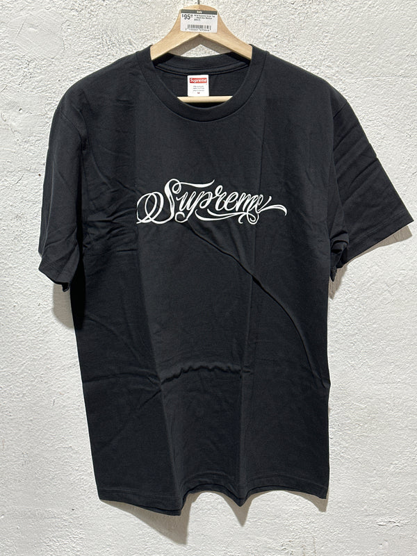 NEW Supreme Script Tee - Black Size Medium