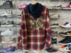 NEW Supreme Applique Hooded Flannel - Red Size XL