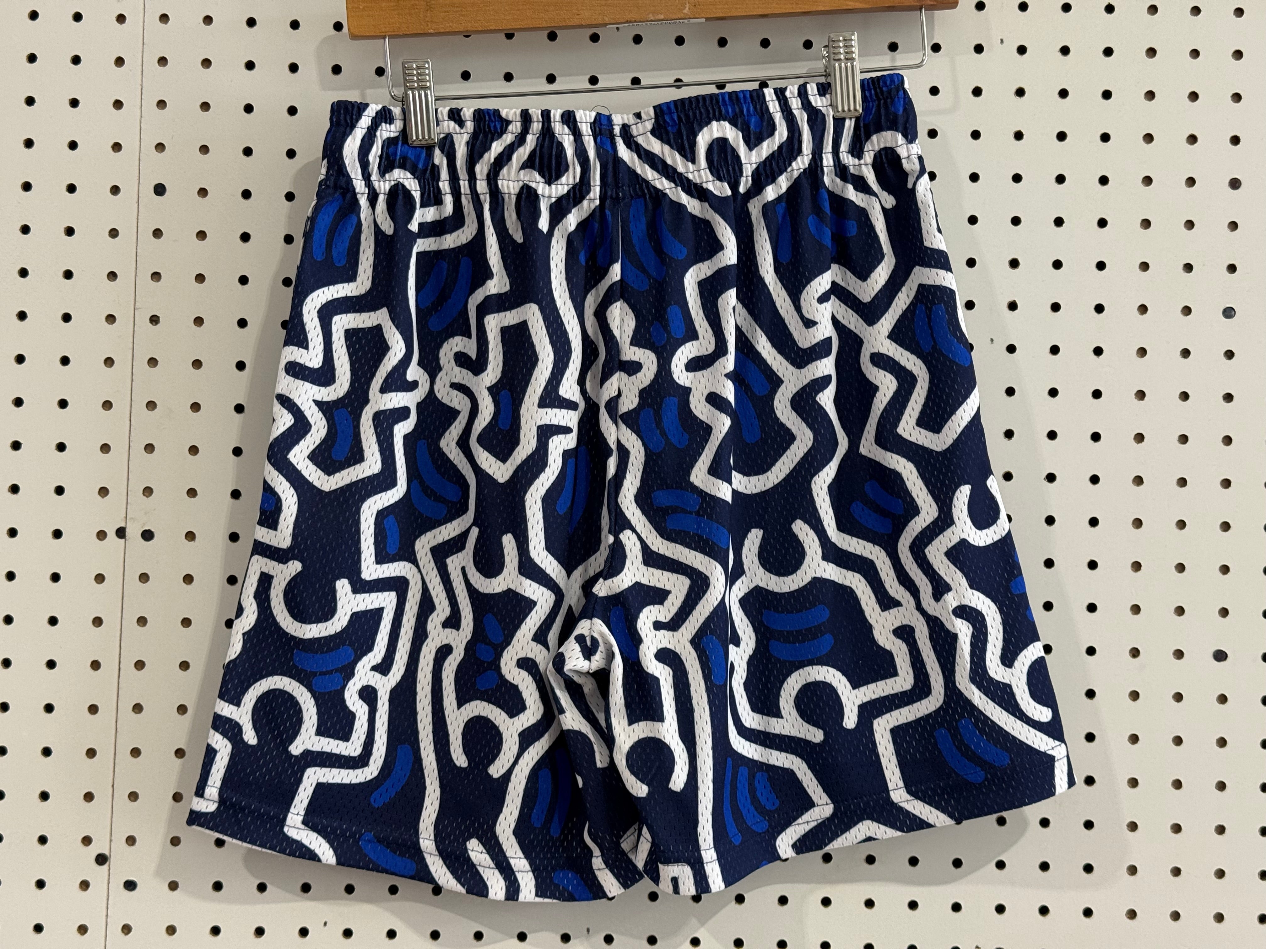 NEW Eric Emanuel x Keith Haring Shorts - Blue Size Small