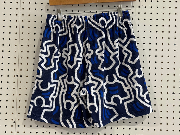 NEW Eric Emanuel x Keith Haring Shorts - Blue Size Small