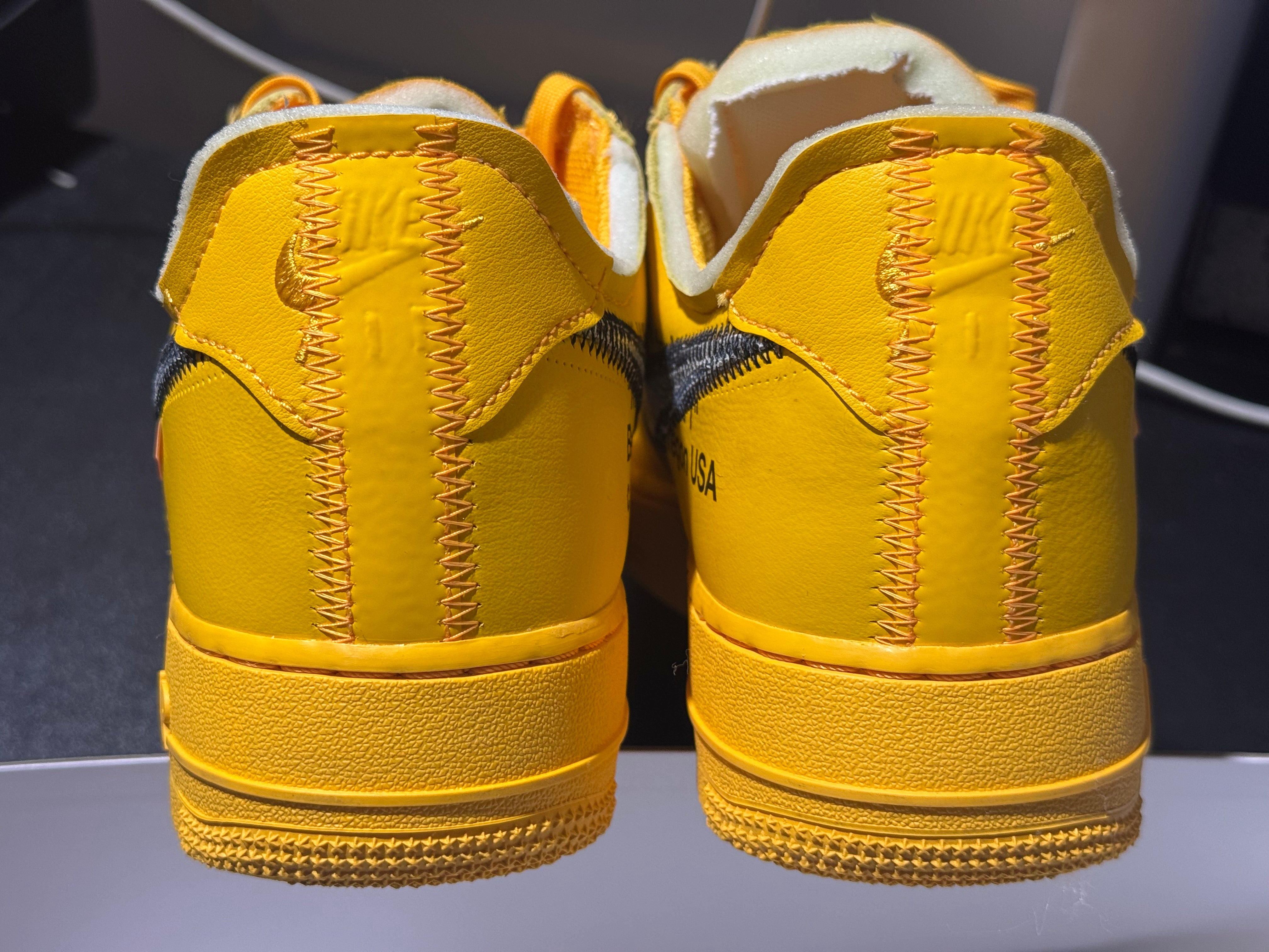 Nike Air Force 1 Low - Off-White/ICA University Gold Size 10