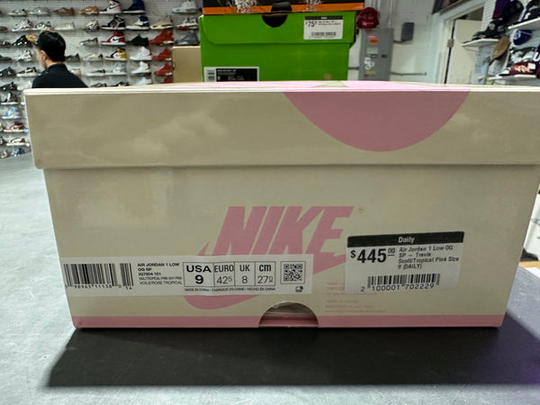Air Jordan 1 Low OG SP - Travis Scott/Tropical Pink Size 9