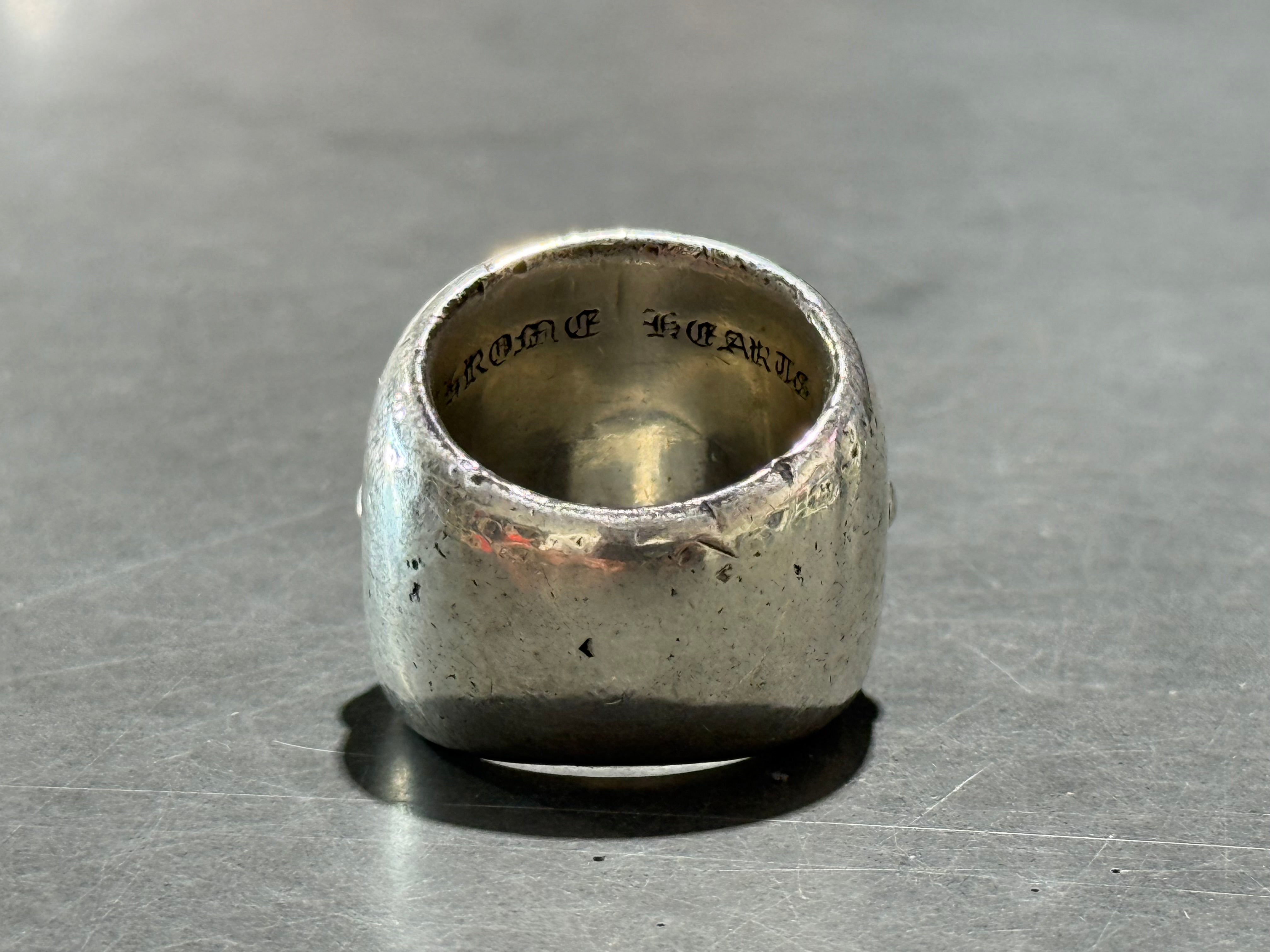 USED Chrome Hearts Classic Oval Ring Size 8.5