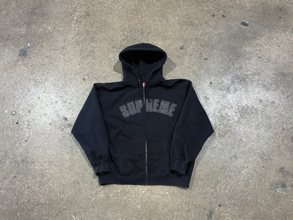 USED Supreme x BB Simon Zip Up Hoodie - Black Size Large
