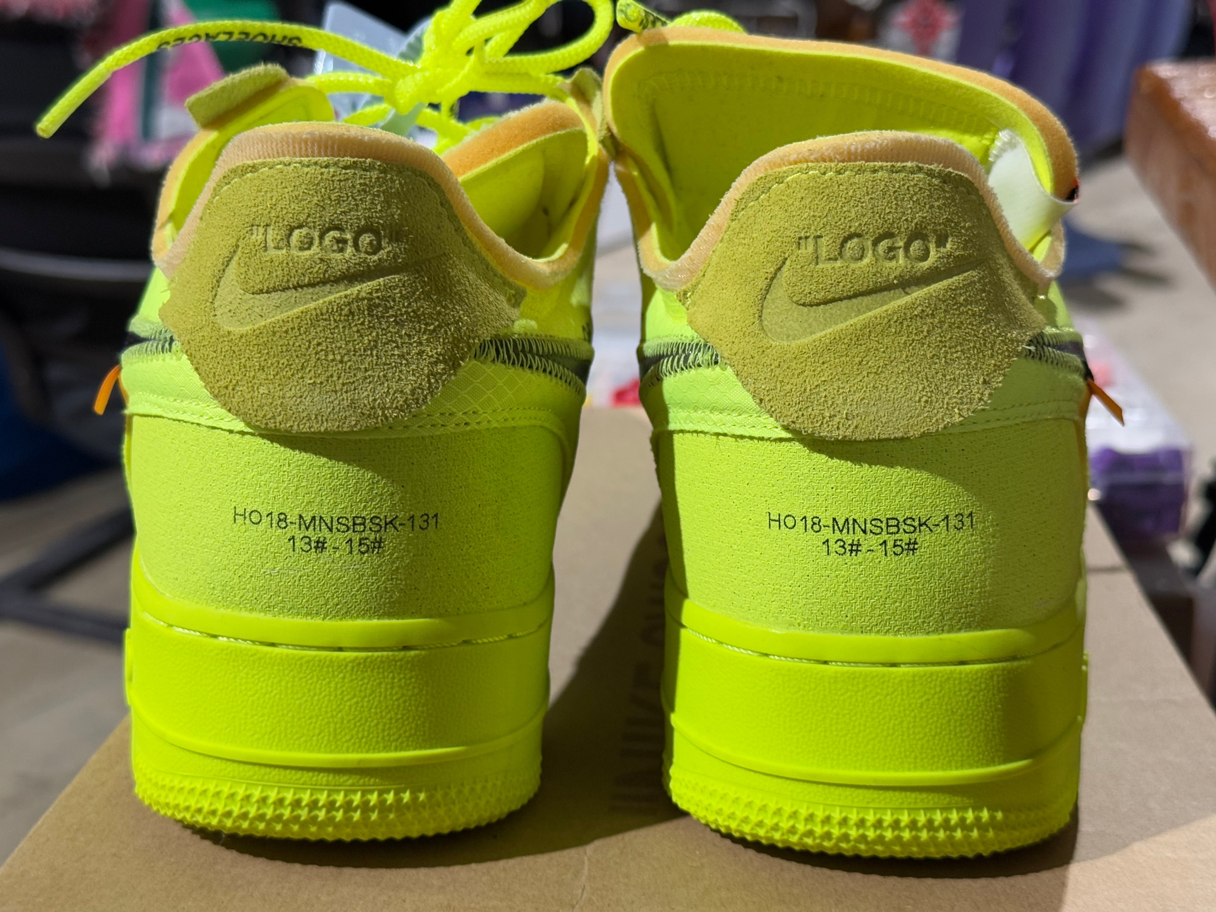 Nike x Off White Air Force 1 Low - Volt Size 13