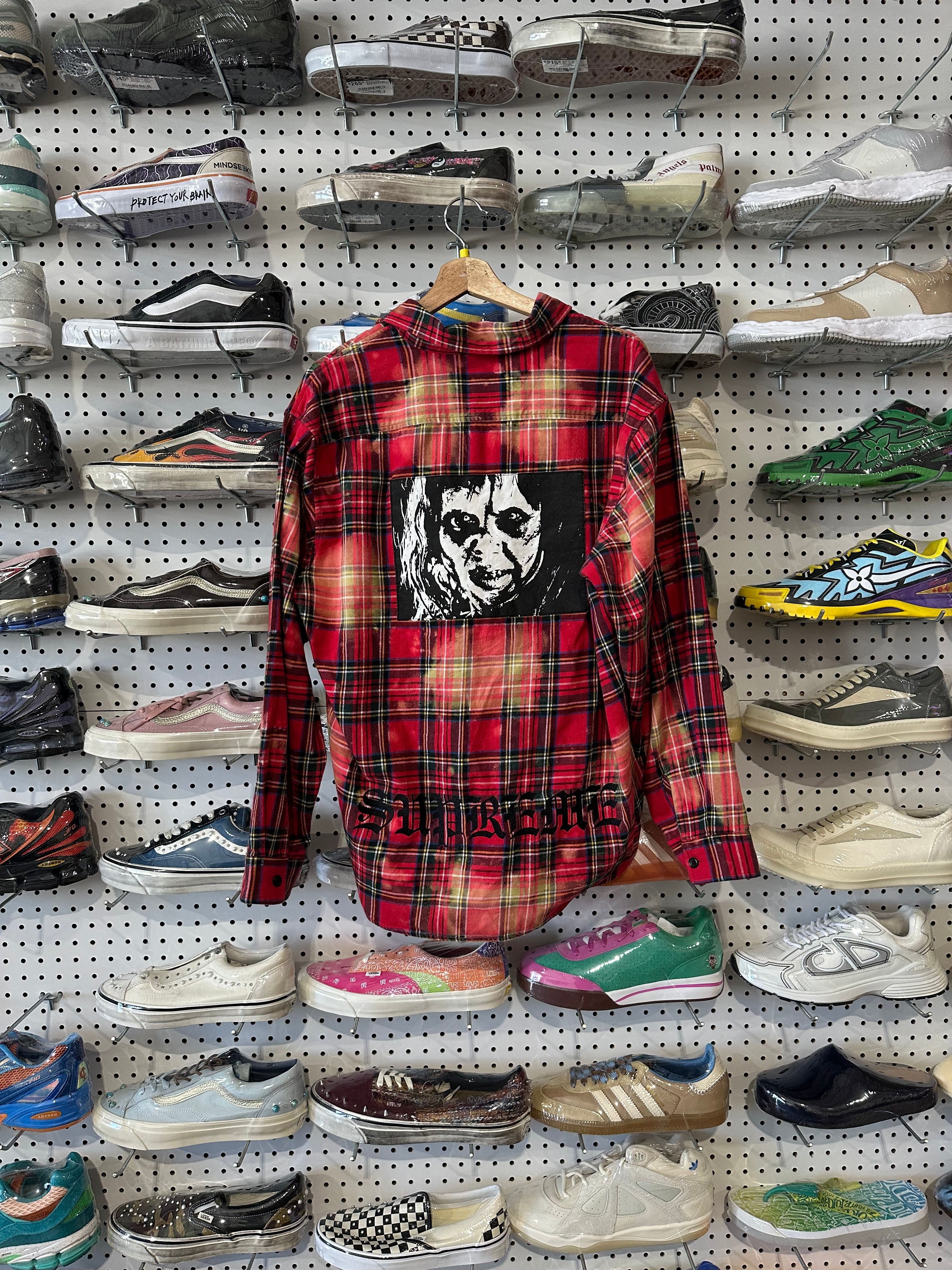 NEW Supreme The Exorcist Flannel Shirt - Red Size Medium