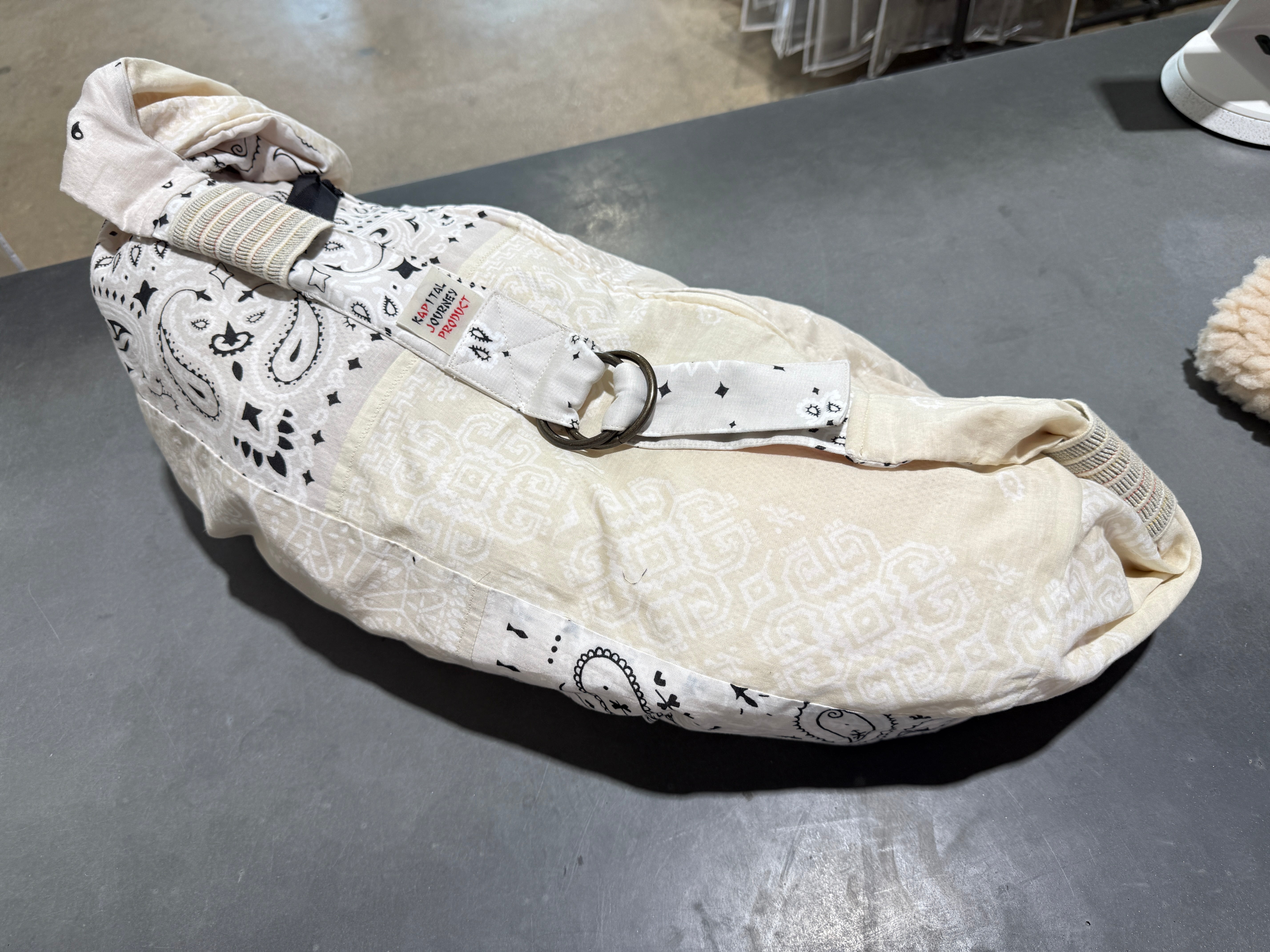 NEW Kapital  Patchwork Bandana-Print Messenger Bag - White