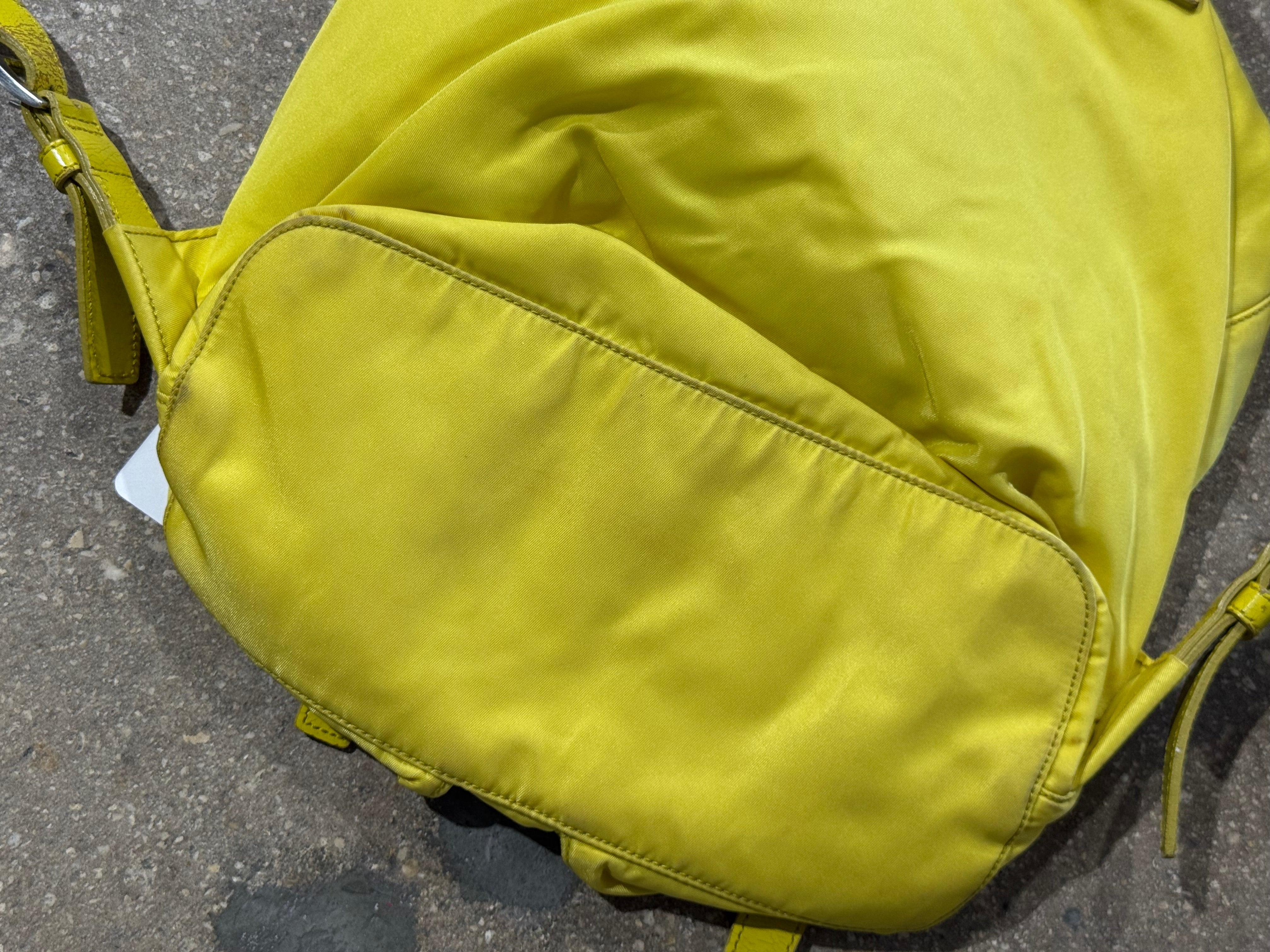 Vintage/Preloved Prada Nylon Backpack - Yellow