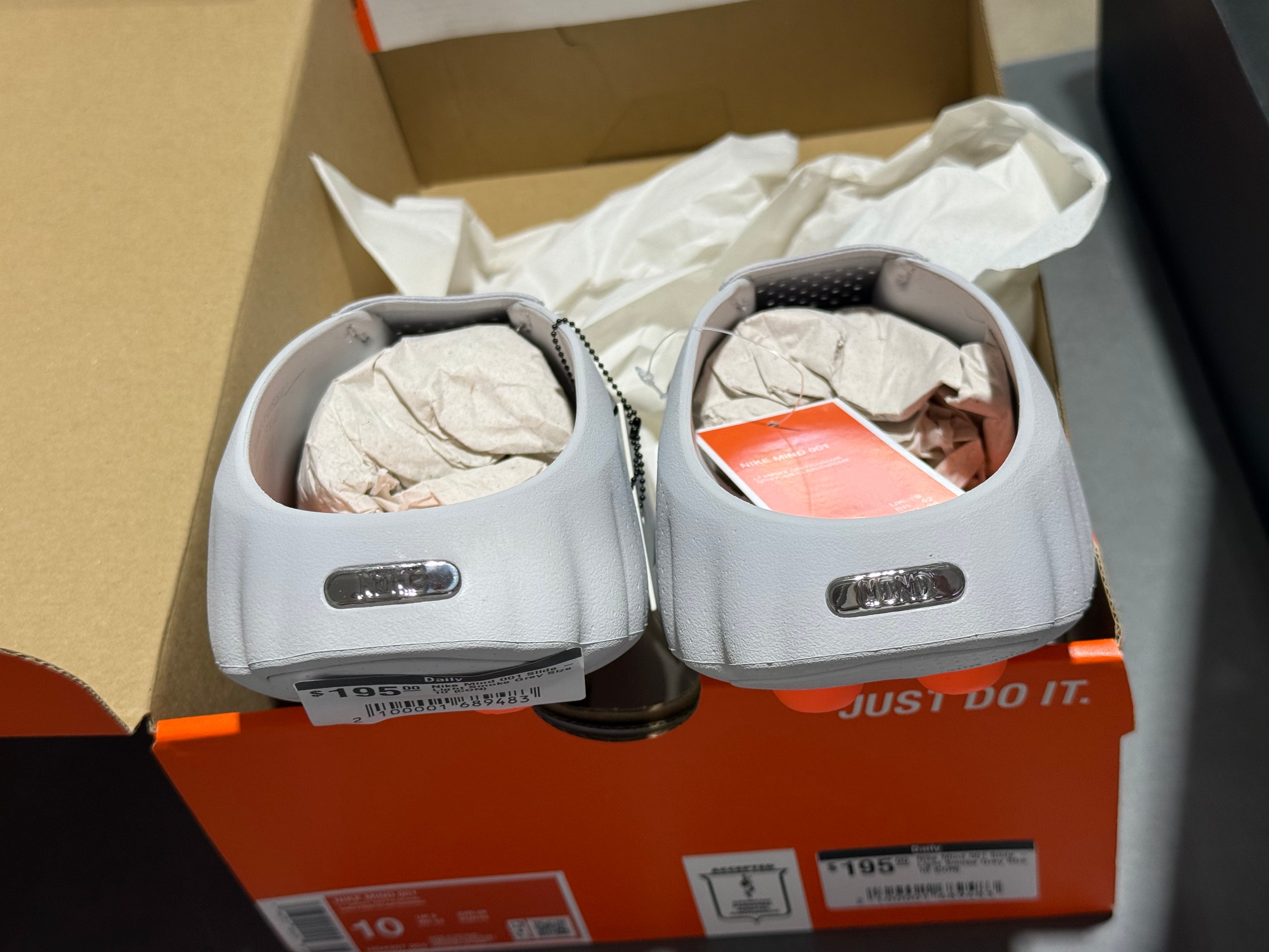 Nike Mind 001 Slide - Light Smoke Grey Size 10