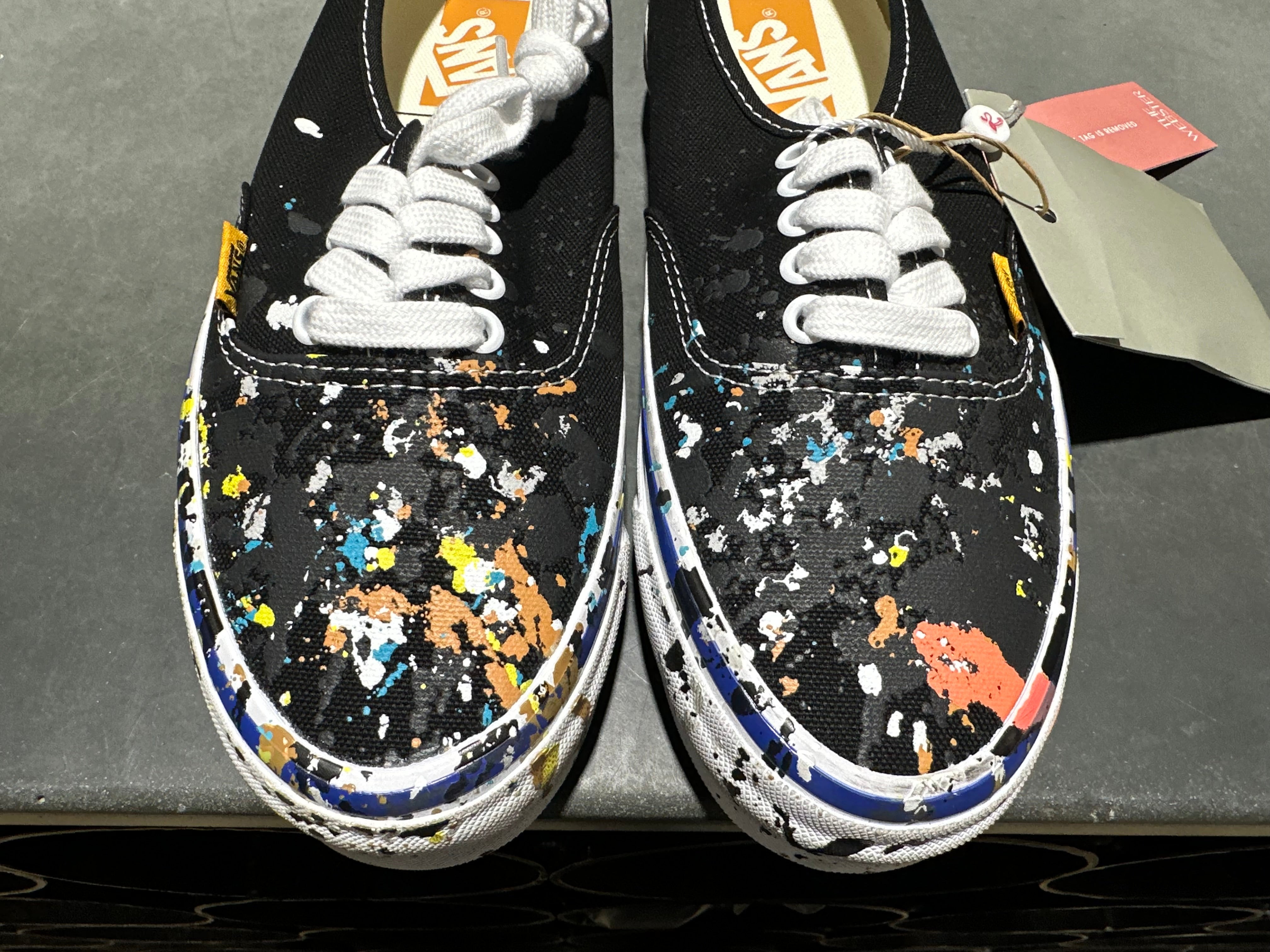 Vans OTW Authentic 44 x Gallery Dept - Black / Paint Splatter Size 11.5