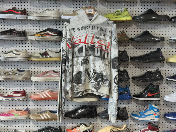 NEW Vale Mural Pullover Hoodie - Grey Size Large