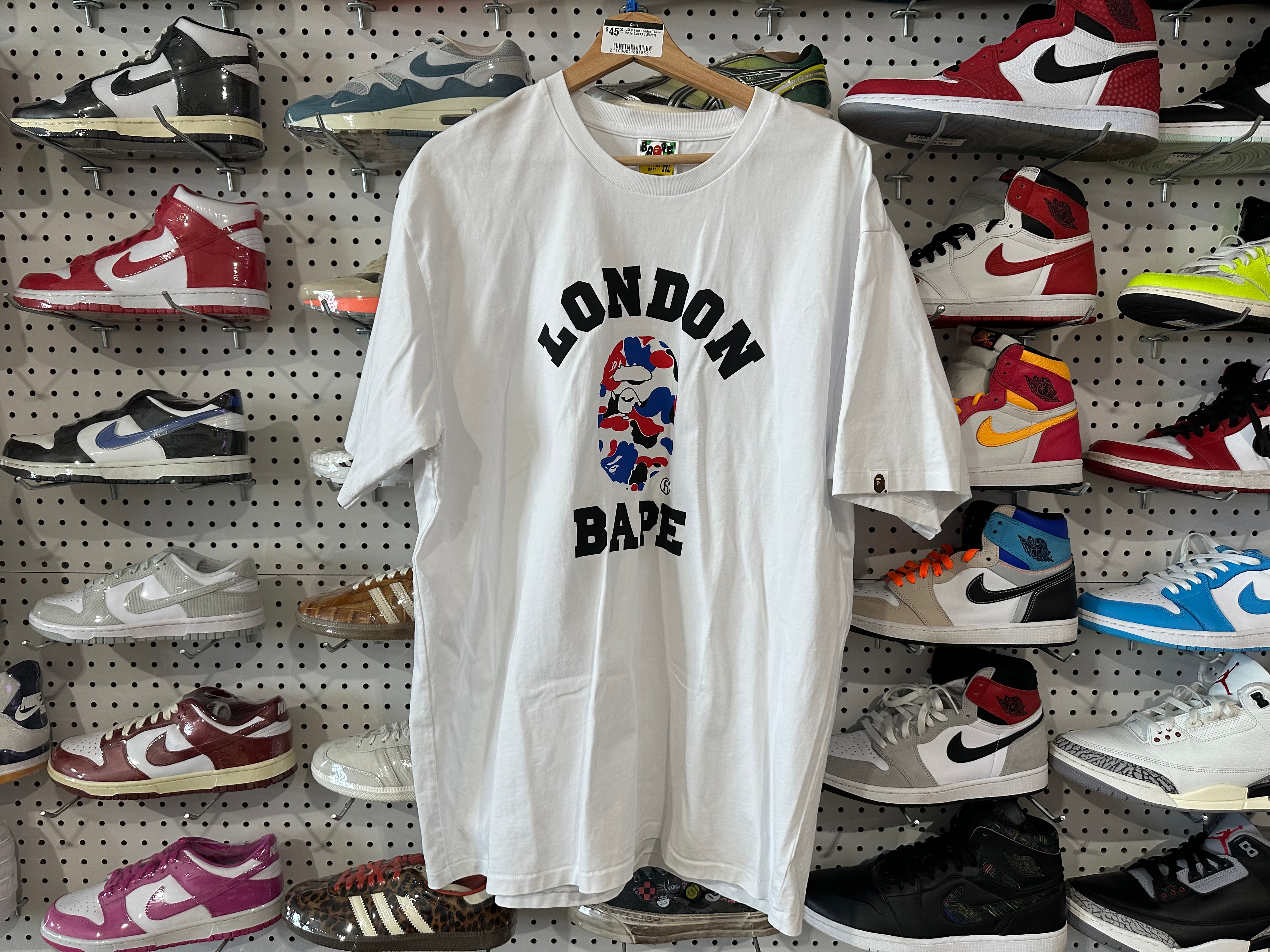 USED Bape London Tee - White Size XXL