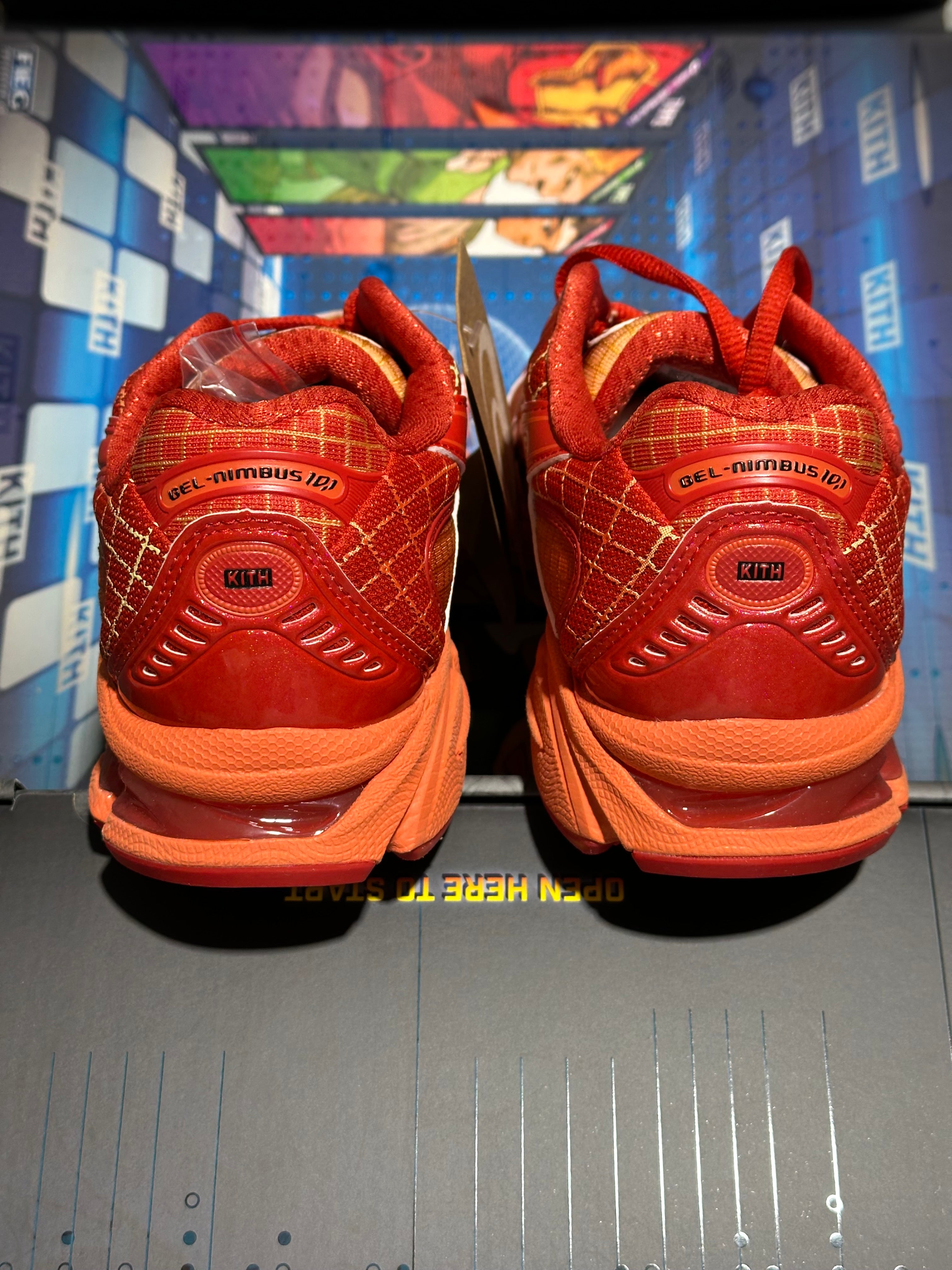 ASICS Gel-Nimbus 10.1 Kith Marvel vs. Capcom Pack With Comic Size 6.5