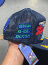 NEW Better With Age Kinky Vintage Hat - Navy