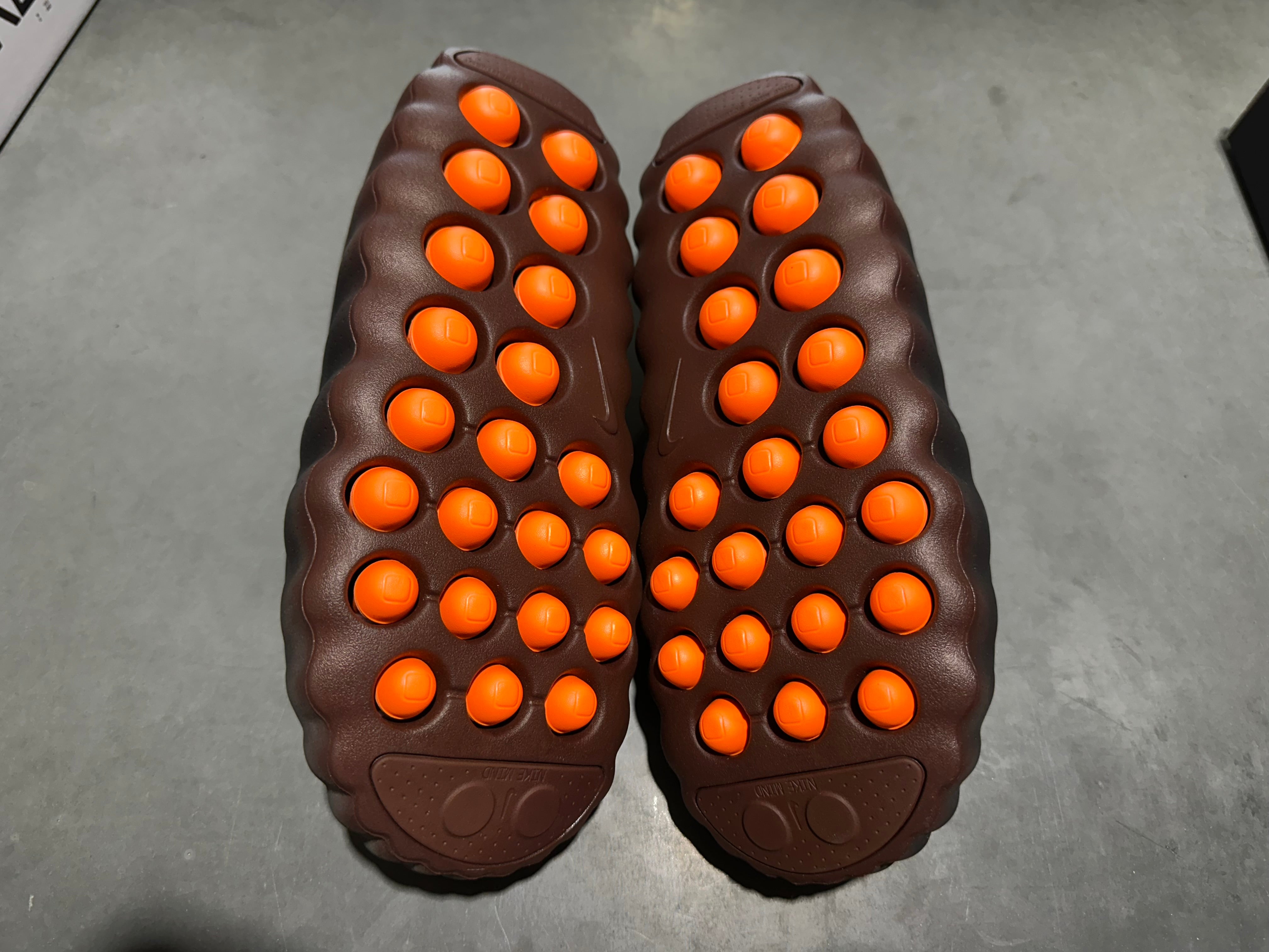Nike Mind 001 Flyknit Slide - Bronze Eclipse Total Orange Size 7