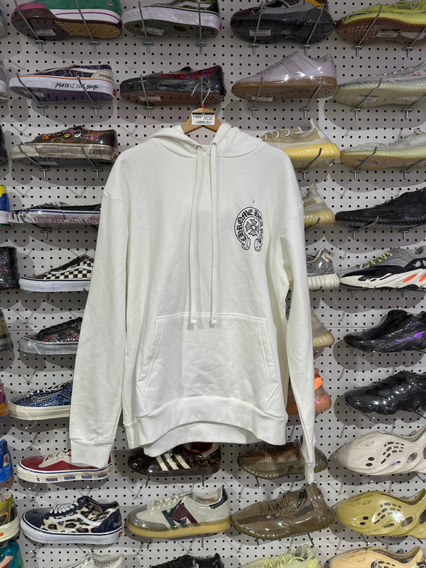 NEW Chrome Hearts Horseshoe Pullover Hoodie - White Size Large