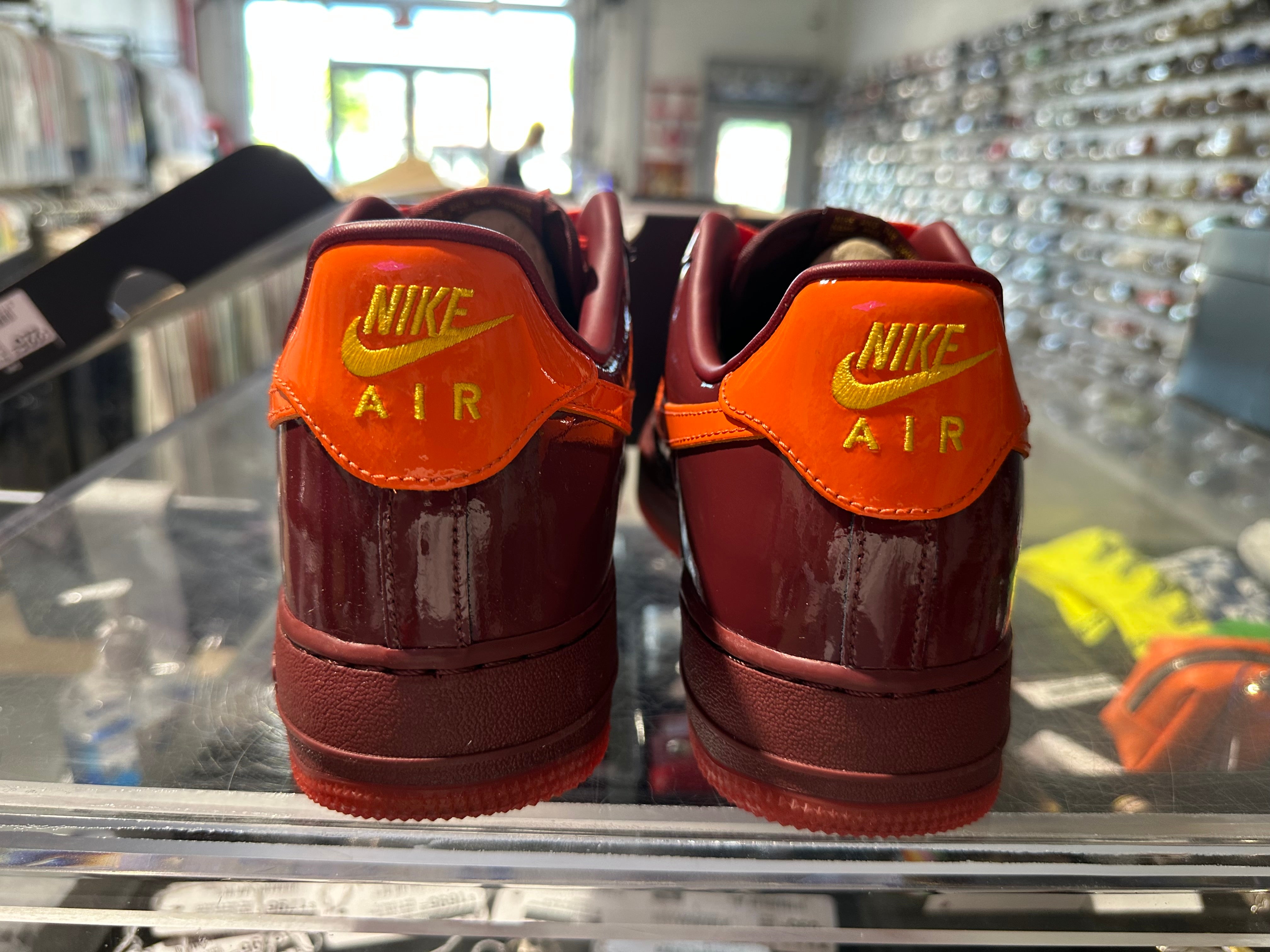 Nike Air Force 1 Low QS - Patent Dark Team Red Size 10.5