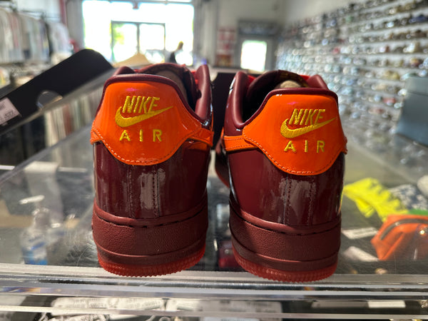 Nike Air Force 1 Low QS - Patent Dark Team Red Size 10.5